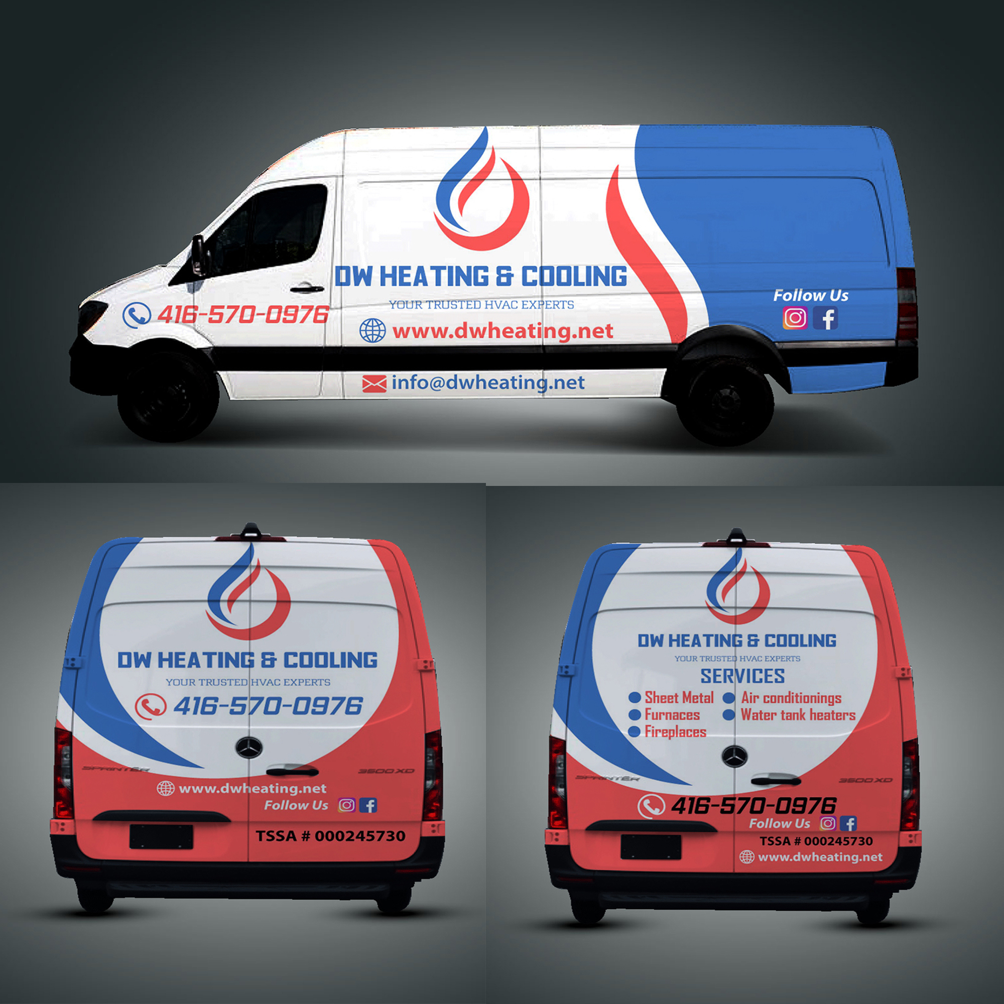 Car Wrap Design by JS_Design for DW Heating & Cooling Inc. | Design #24104914