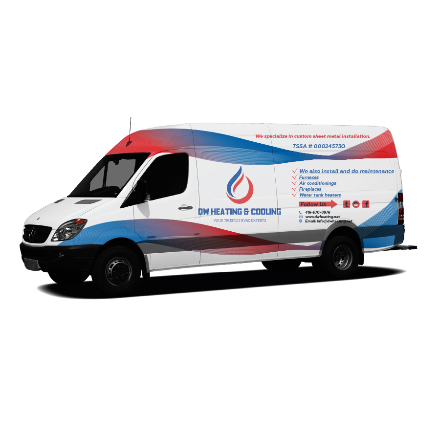 Car Wrap Design by Rupok 3 for DW Heating & Cooling Inc. | Design #24063545