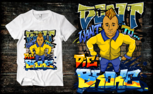 Dont Die Broke Tshirt with Cartoon Character | T-shirt Design by Uprinteez