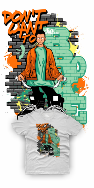 Dont Die Broke Tshirt with Cartoon Character | T-shirt Design by duatitik.std