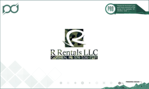 R Rentals LLC Goshen, IN. 574-536-7231 | Logo Design by PinworksDesign