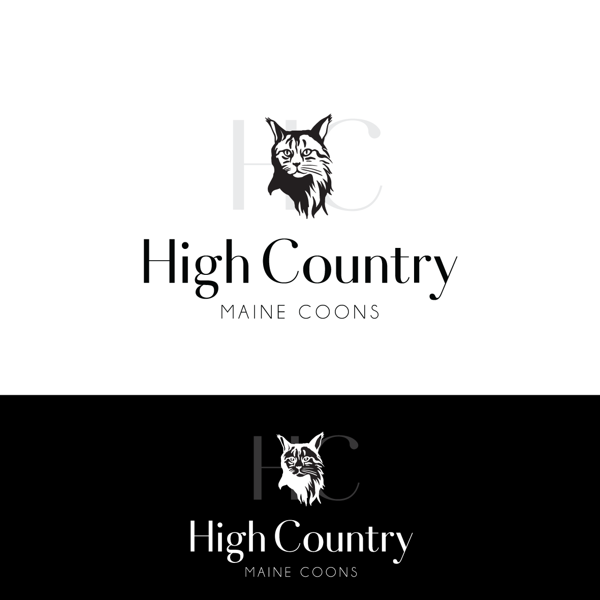 Logo Design by Samantha Ward Design for High Country Maine Coons | Design #24076845