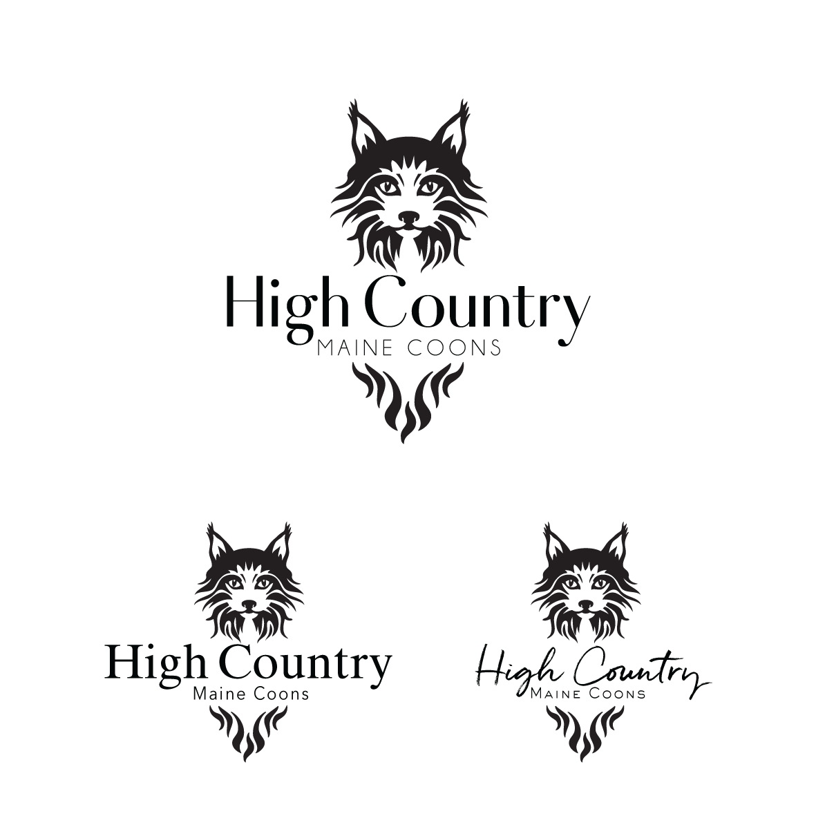 Logo Design by Samantha Ward Design for High Country Maine Coons | Design #24101411