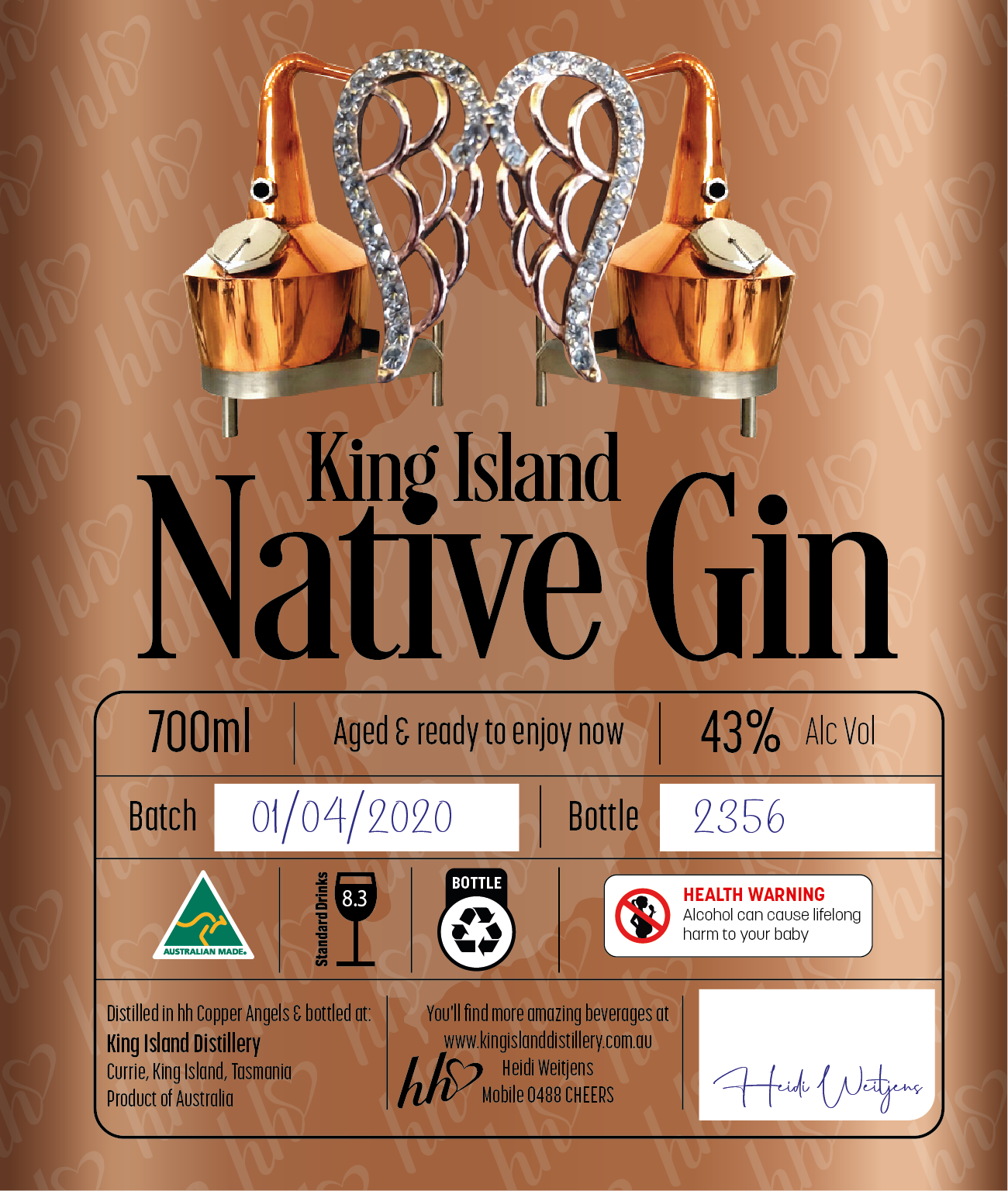 Label Design by Yaris Windzor for King Island Distillery | Design: #24105375