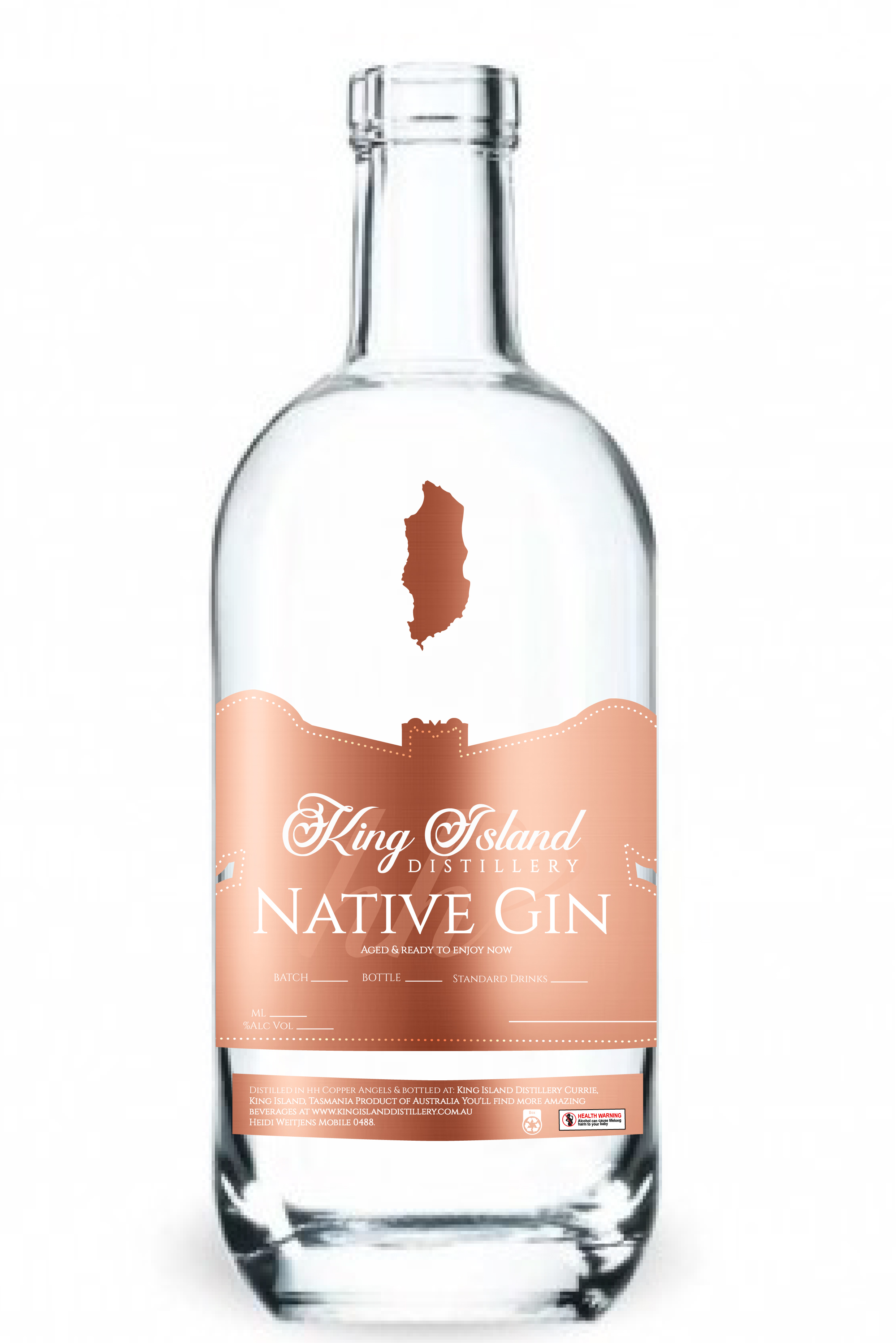 Etikett-Design von Fer Fdz für King Island Distillery | Design #24084448