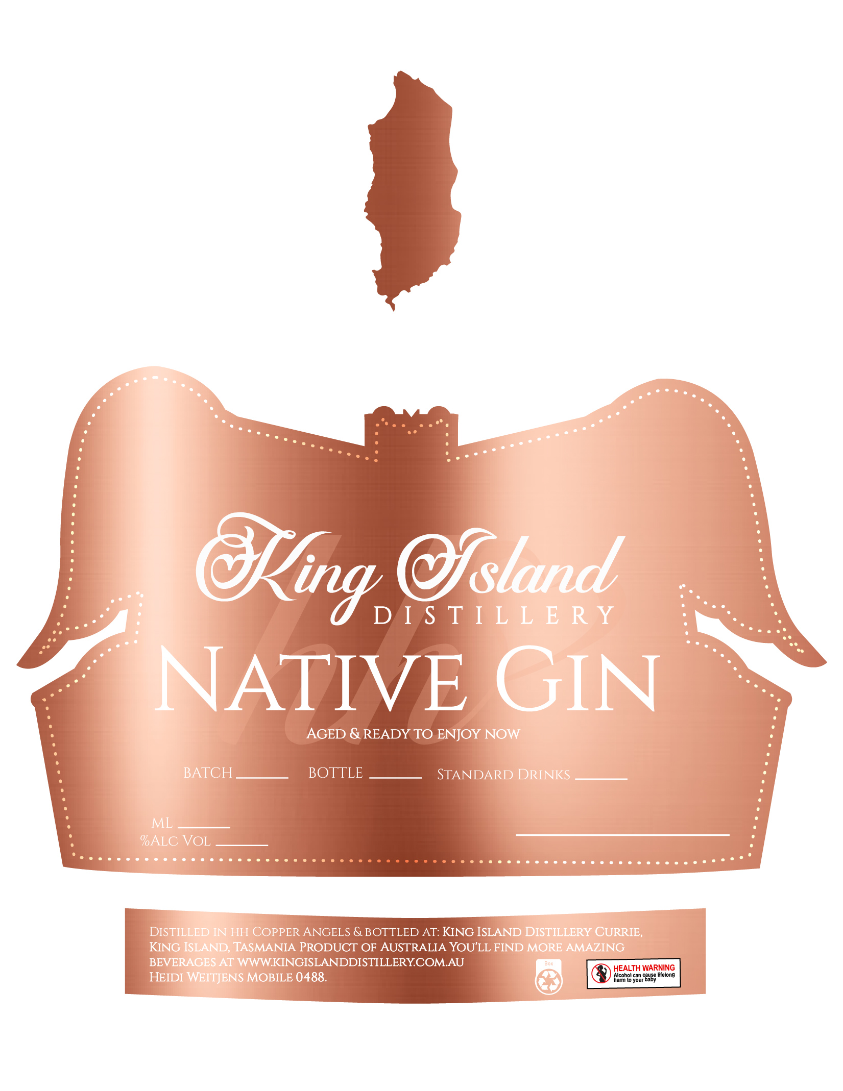 Label Design by Fer Fdz for King Island Distillery | Design #24084449