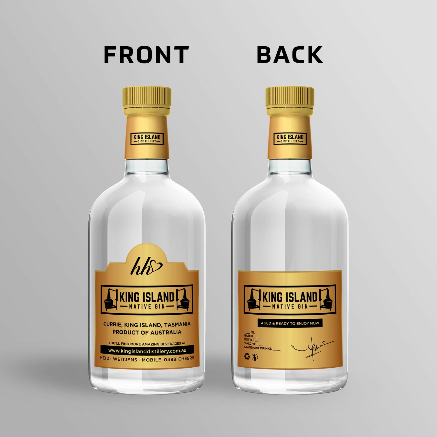 Label Design by RenCan for King Island Distillery | Design #24092854