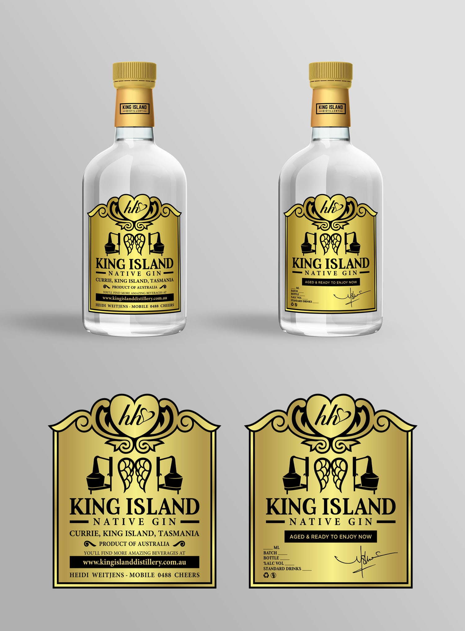 Label Design by RenCan for King Island Distillery | Design #24097877
