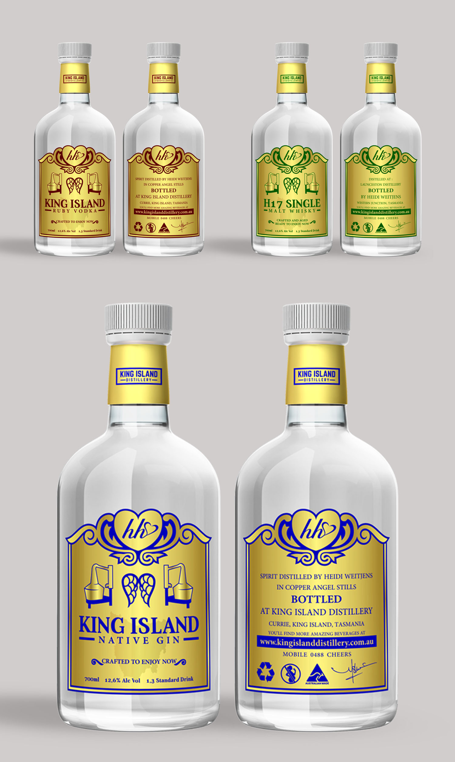 Label Design by RenCan for King Island Distillery | Design #24115572