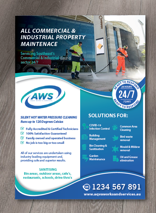 Flyer Design by alex989 for Aqua Works & Services | Design #24082858