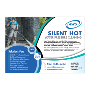 Building Maintenance Flyer specialising in hot and silent pressure cleaning | Design de Flyer par adiazudin