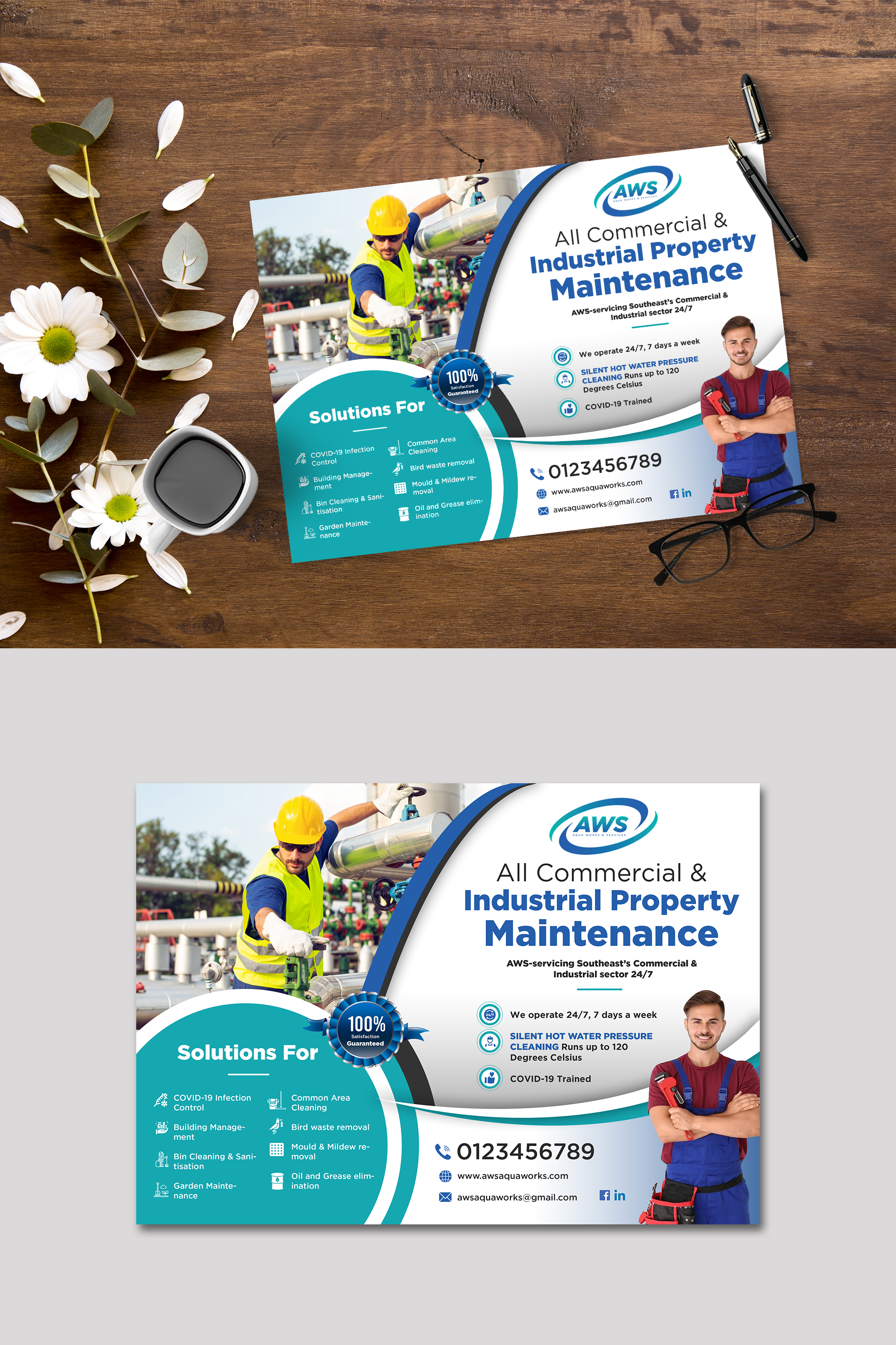 Design de Flyer par debdesign pour Aqua Works & Services | Design #24073710