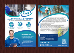 Building Maintenance Flyer specialising in hot and silent pressure cleaning | Diseño de Flyer por chandrayaan.creative