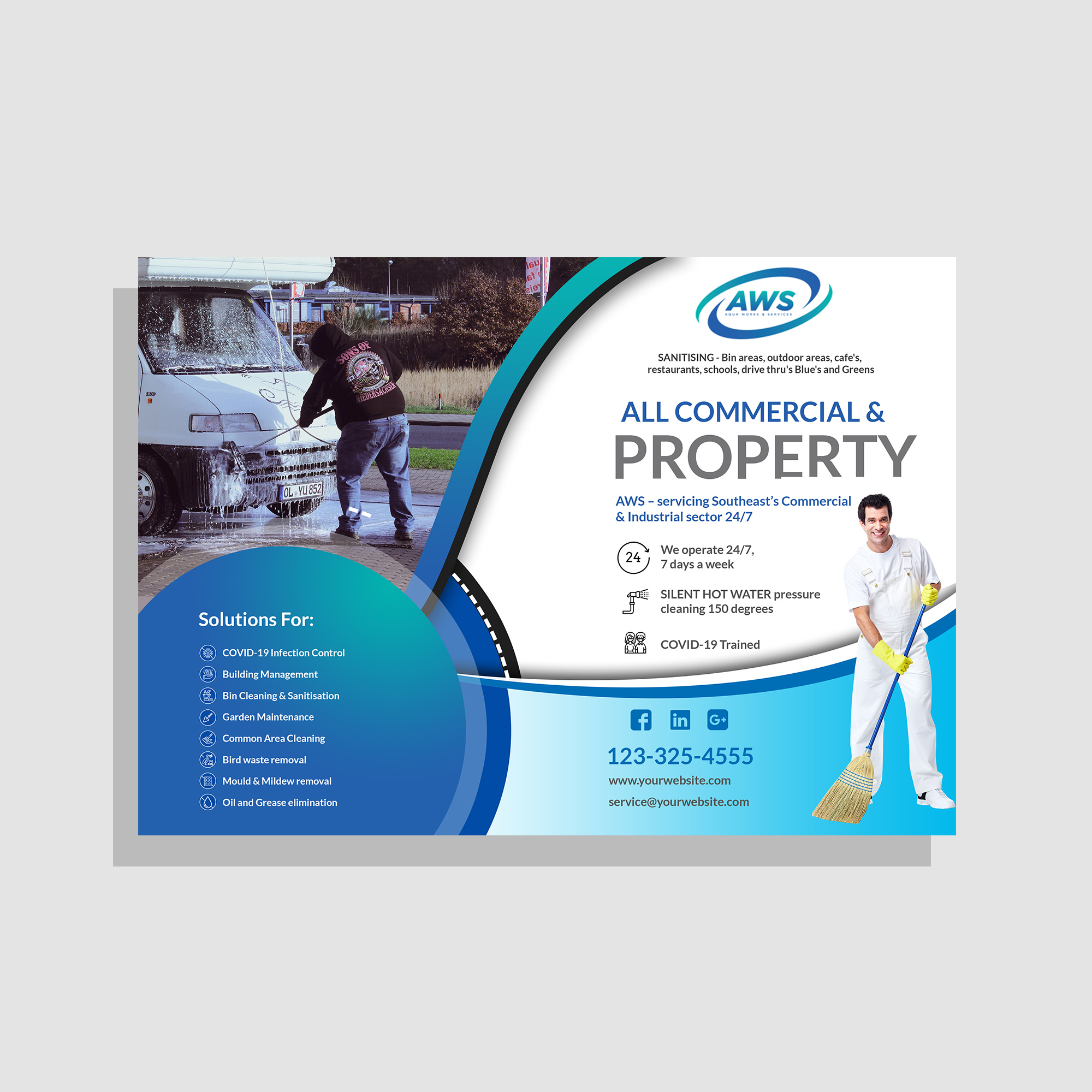 Design de Flyer par Deepak_9_Malhotra pour Aqua Works & Services | Design #24073603