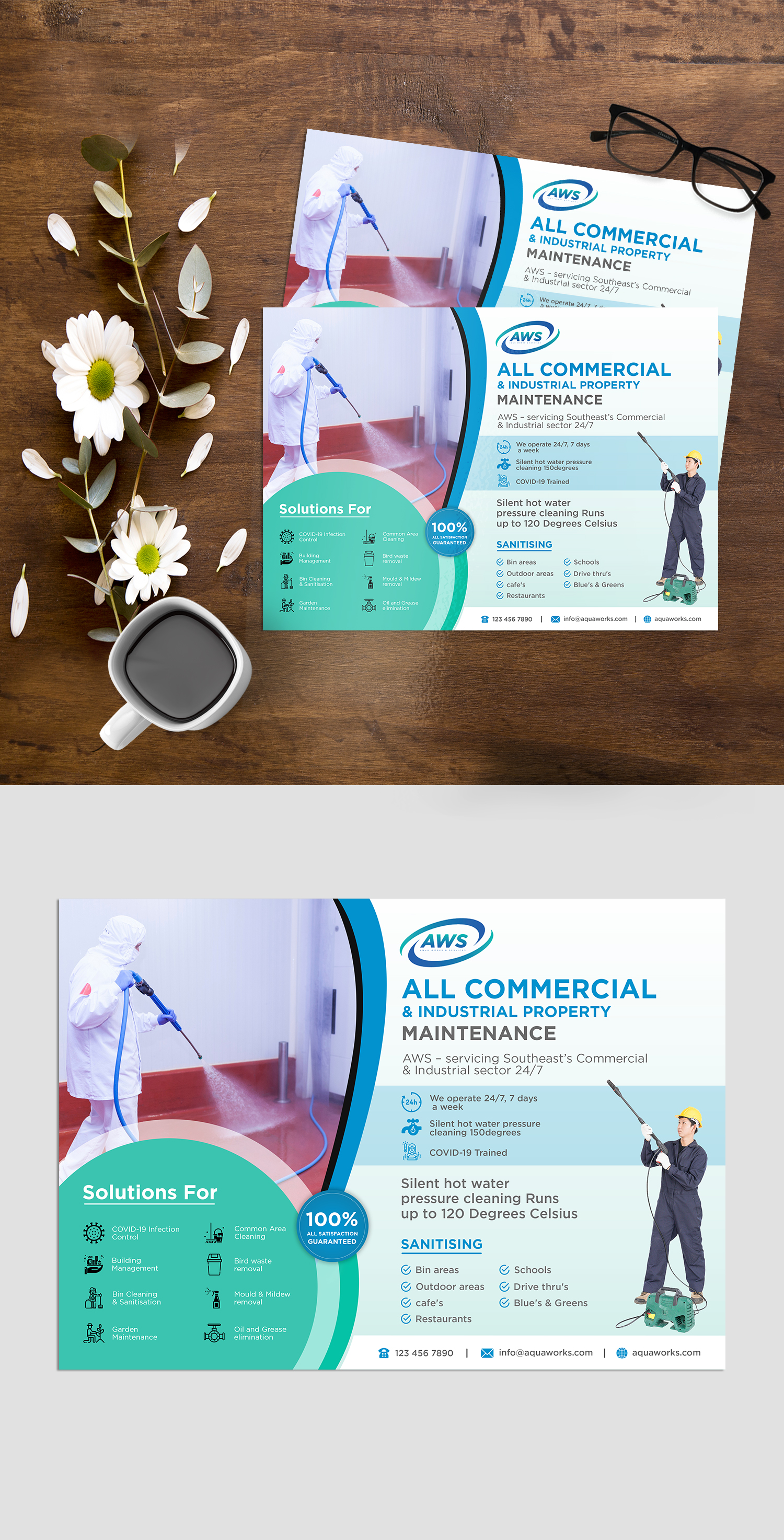 Diseño de Flyer por ZeneFashions para Aqua Works & Services | Diseño #24083557