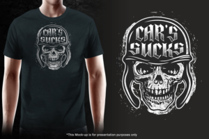 Cars suck biker tshirt design | T-shirt Design by gekgrfx