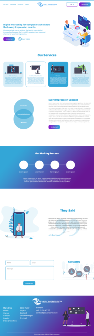 Web-Design von AmbitiousDesigner1412 für Webtastico | Design #24082824
