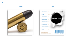 The Artist is "Knine" and the title of the project is .45  I need front and back cover ... | CD Cover Design by Al Pech