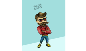 Looking for G.U.S., a cool hipster-type guy to represent our new IT solution. | Character Design by Indre Ta