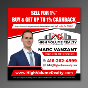 Real Estate Sale Sign Required – 36” x 36” | Graphic Design by ecorokerz