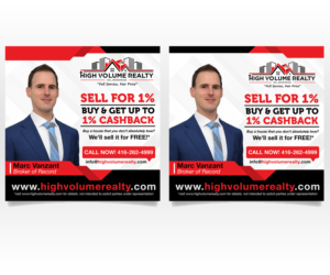 Real Estate Sale Sign Required – 36” x 36” | Graphic Design by Luniere Designs