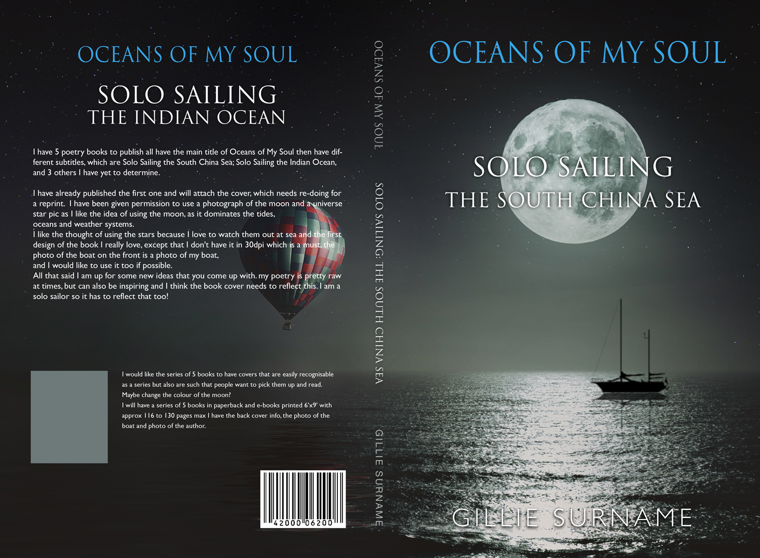 Book Cover Design by illuminati-design for Gillie Sails Solo | Design #24118740