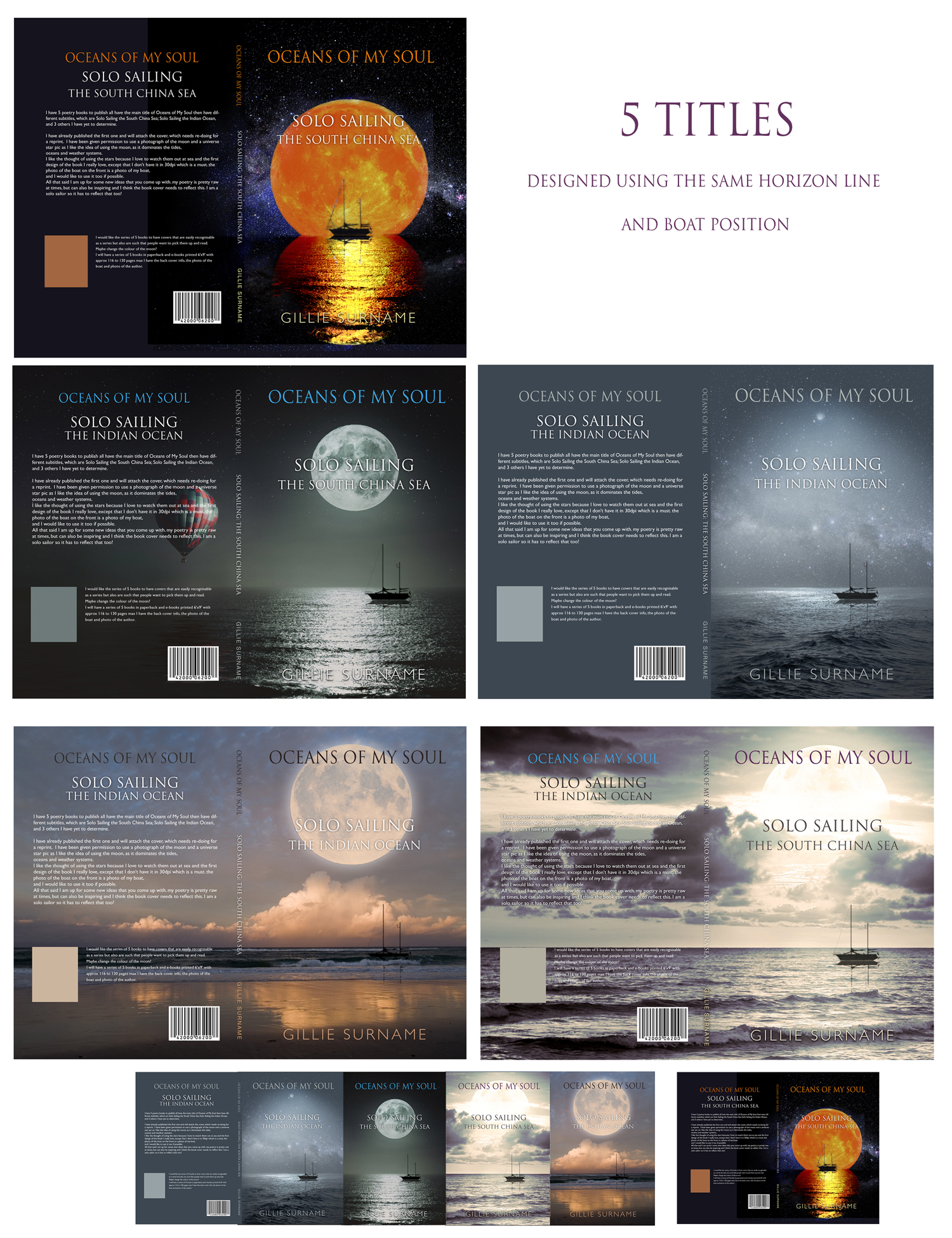 Book Cover Design by illuminati-design for Gillie Sails Solo | Design #24118755