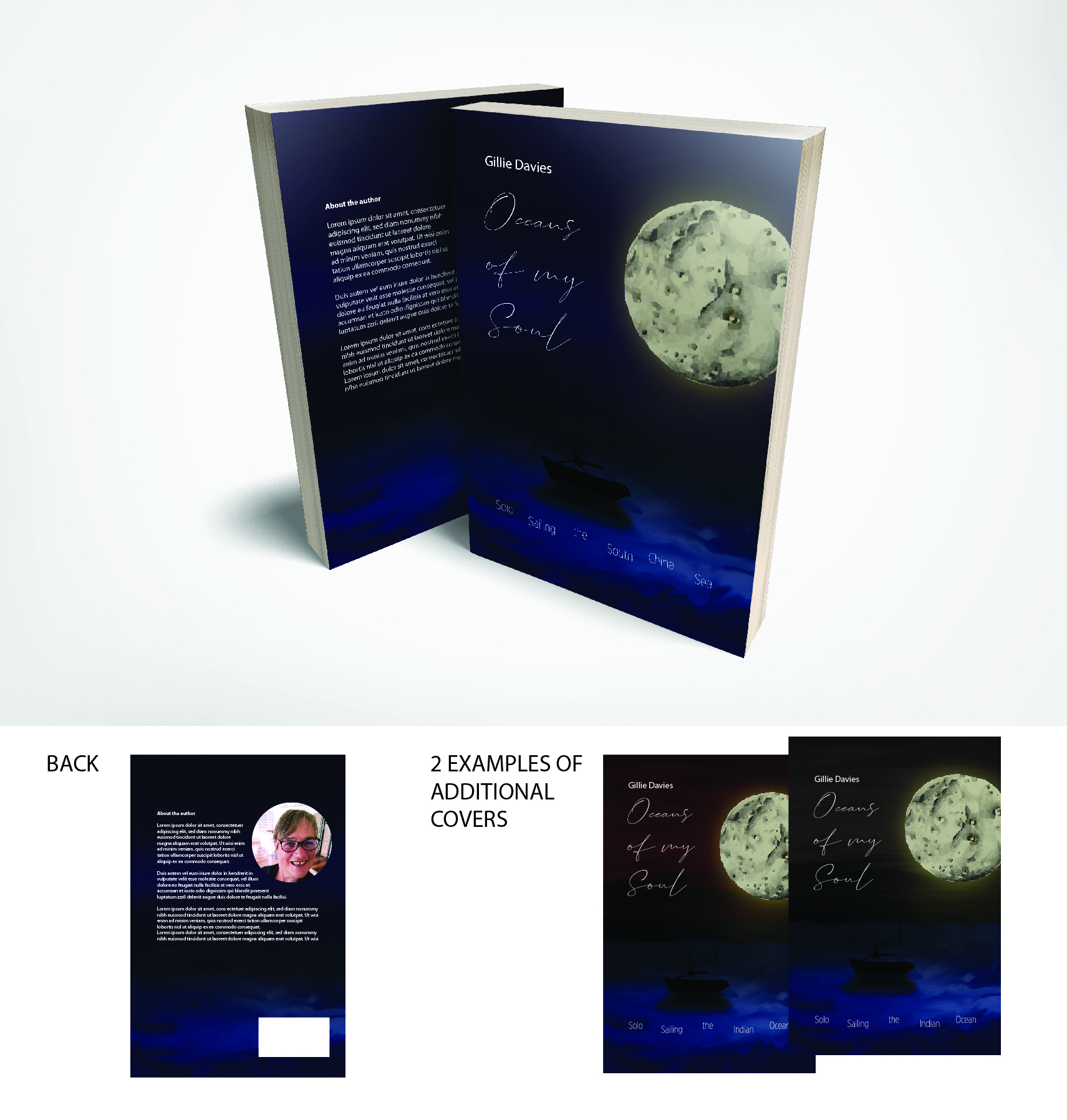 Book Cover Design by Alya_Artistry for Gillie Sails Solo | Design #24113250