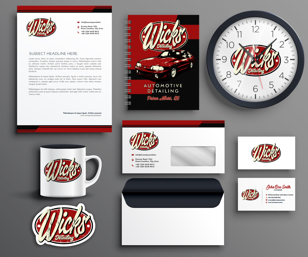 Logo Design by Andi Yan for Wicks Detailing | Design #24092592