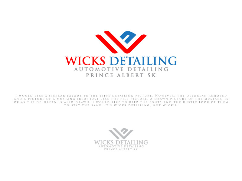 Logo Design by alhajhossain 2 for Wicks Detailing | Design #24093941