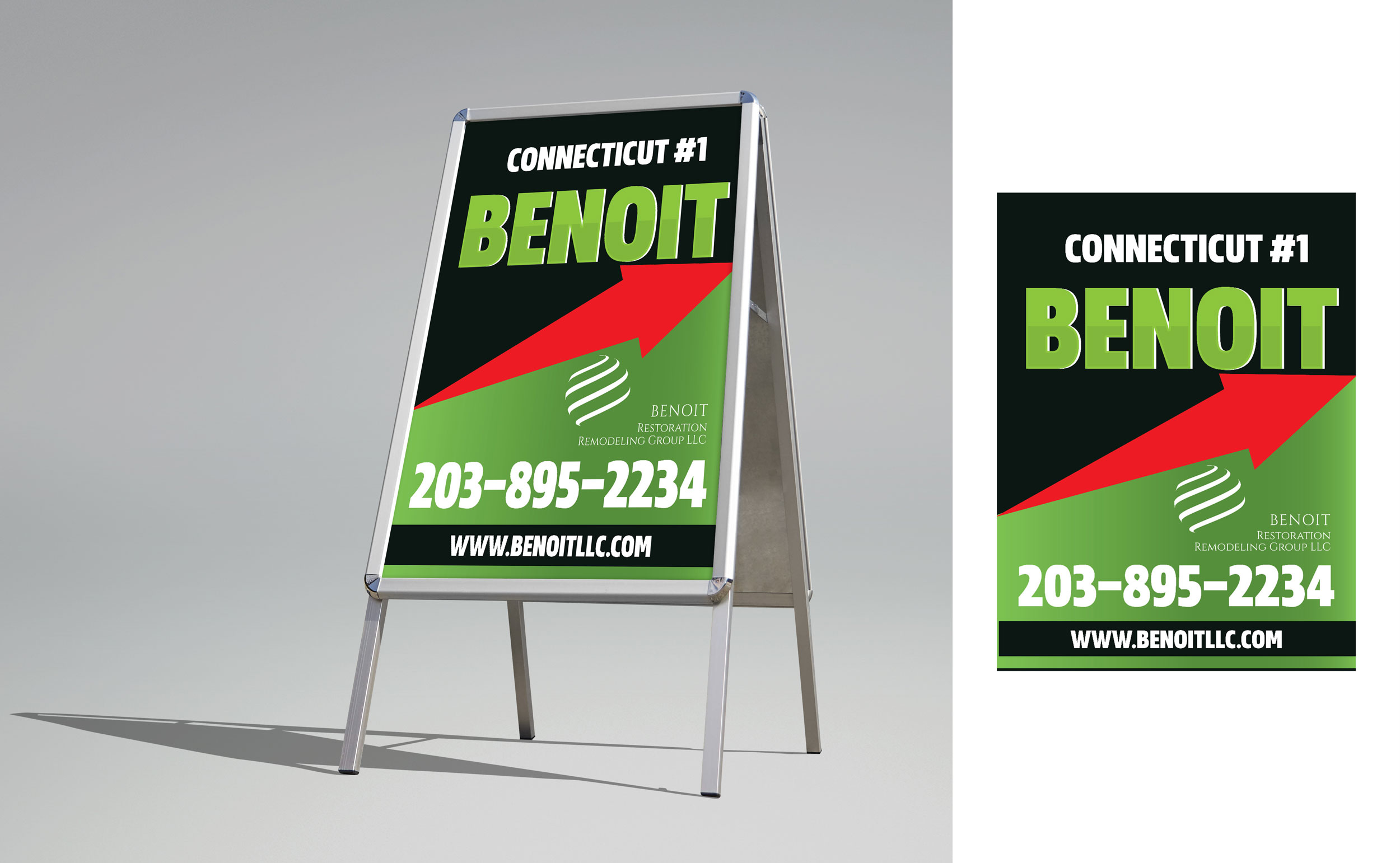 Schilder-Design von u2square für Benoit Restoration & Remodeling Group LLC | Design #24091905