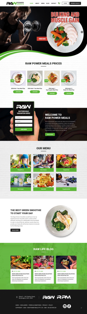 Web Design par pb pour Raw Health Systems | Design : #24108711