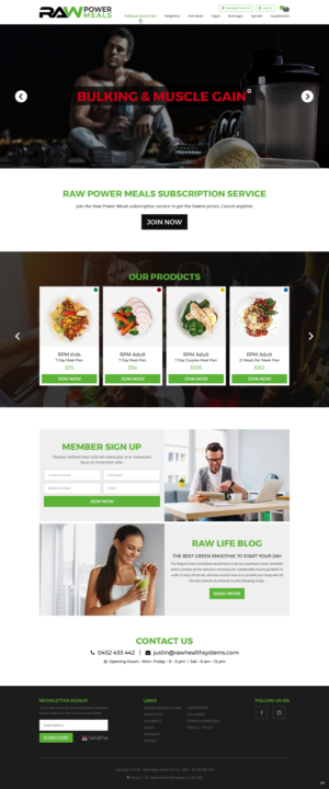 Web Design par pb pour Raw Health Systems | Design : #24108719