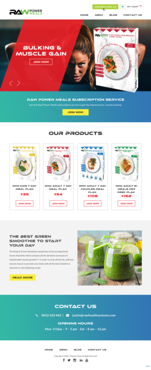 Web Design par pb pour Raw Health Systems | Design : #24117935