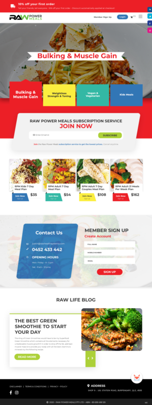 Web Design par pb pour Raw Health Systems | Design : #24117936