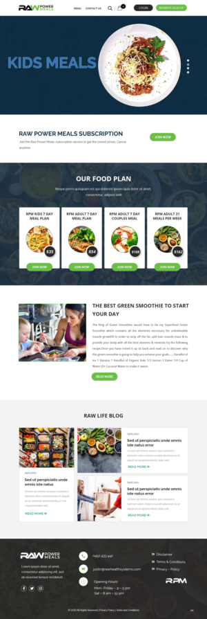 Web Design par pb pour Raw Health Systems | Design : #24117938