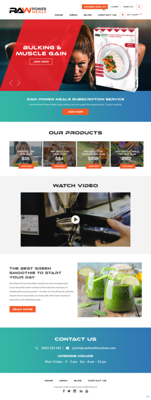 Web Design par pb pour Raw Health Systems | Design : #24188031