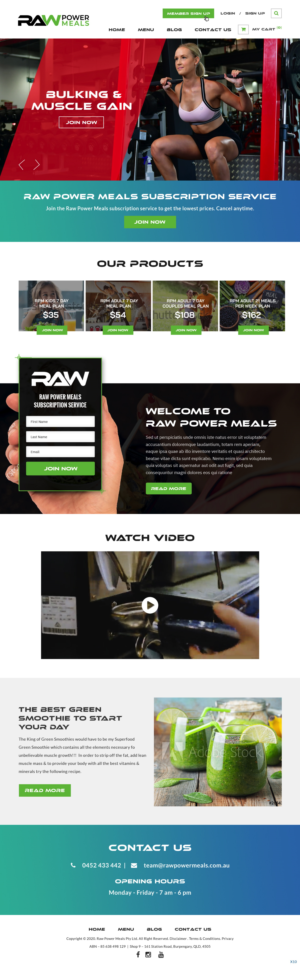 Web Design by pb for Raw Health Systems | Design #24237085