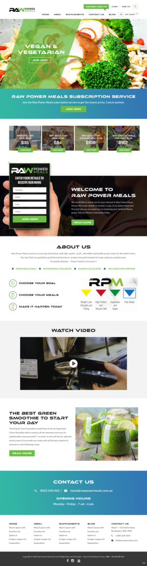 Web Design par pb pour Raw Health Systems | Design : #24272128