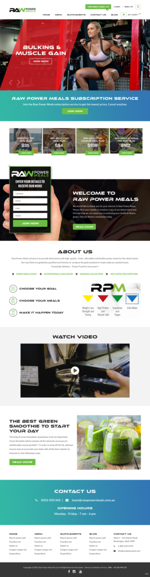 Web Design par pb pour Raw Health Systems | Design : #24272129