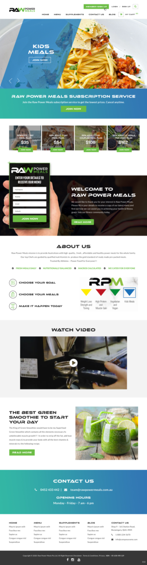 Web Design par pb pour Raw Health Systems | Design : #24272130