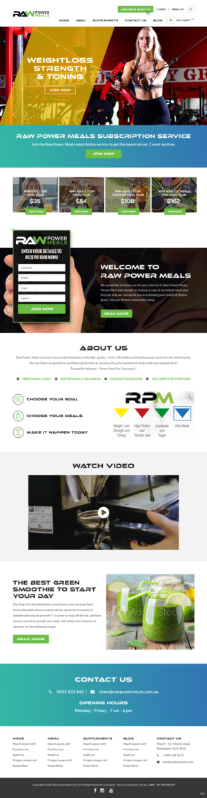 Web Design par pb pour Raw Health Systems | Design : #24272131