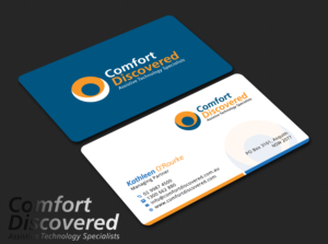 Comfort Discovered (name),  Assistive Technology Specialists (description of what we do) | Stationery Design by Bold Pixels