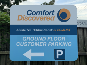 Comfort Discovered (name),  Assistive Technology Specialists (description of what we do) | Stationery Design by logodentity