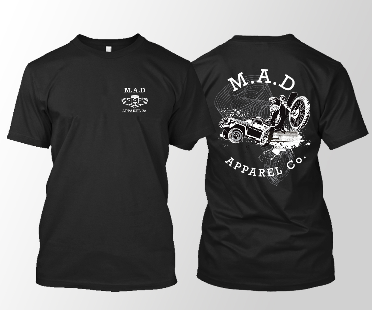 T-shirt Design by Eightone 3 for MAD Apparel Co. | Design #24147653