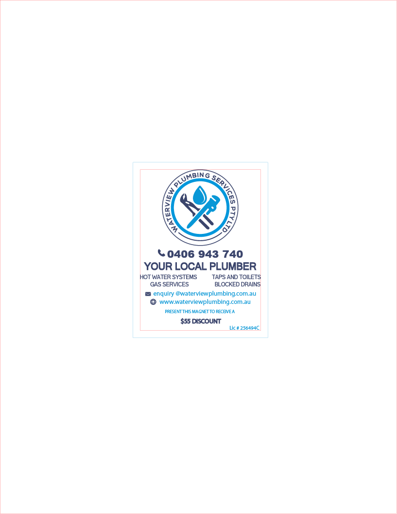 Business Card Design by Ellison for waterview plumbing | Design #24101999