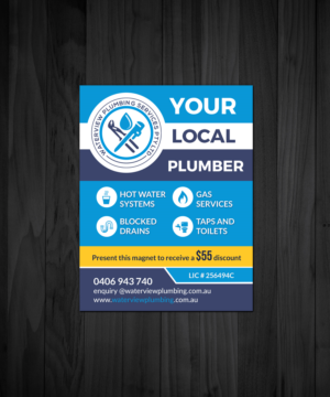 Business Card Design by Creations Box 2015 for waterview plumbing | Design: #24096091