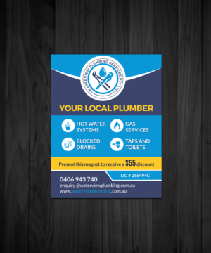 Business Card Design by Creations Box 2015 for waterview plumbing | Design: #24096092