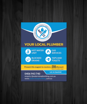 Business Card Design by Creations Box 2015 for waterview plumbing | Design: #24096468