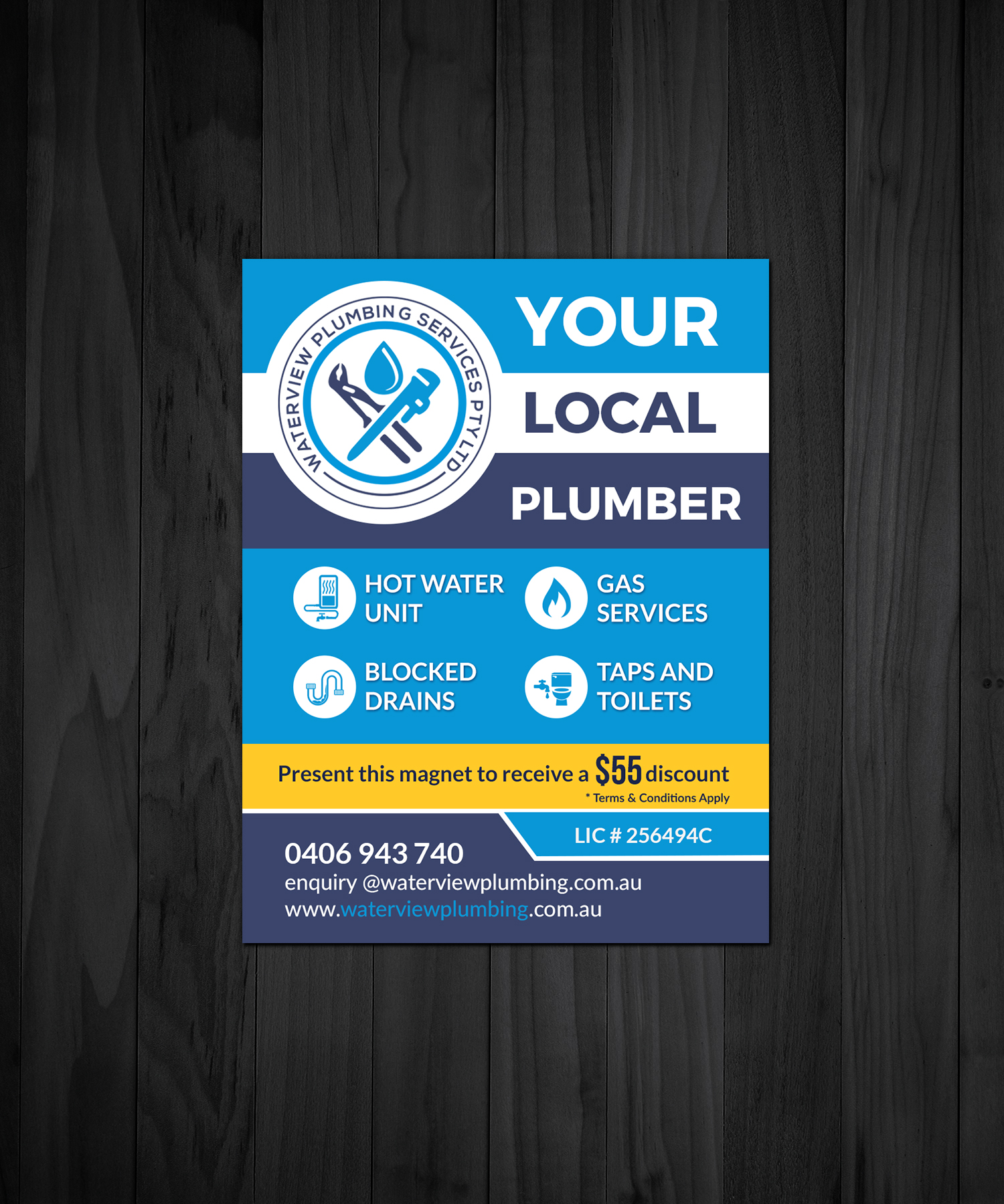 Design de Carte de Visite par Creations Box 2015 pour waterview plumbing | Design #24096513
